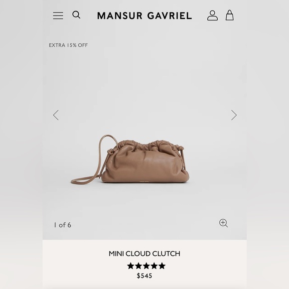 Mansur Graviel mini cloud clutch - Picture 2 of 9